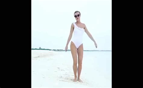 Polina Gagarina Bikini Scene In Polina Gagarina Dancing On The Beach In