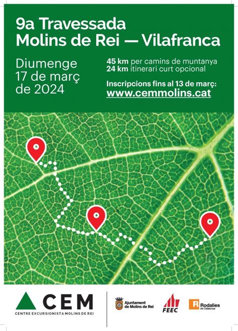 Oferta De Actividades Del Centre Excursionista De Molins De Rei Cem Para Marzo Abril Y Mayo