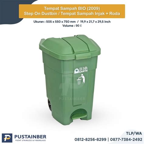 Jual Tong Sampah Plastik Bio Earth 90 Liter Pedal Injak Roda Di Lapak