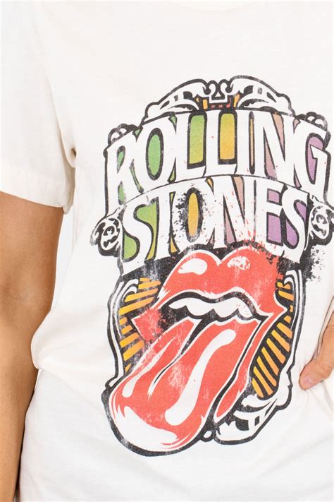 Rolling Stones Graphic Tee Boutique Graphic T Shirts For Women