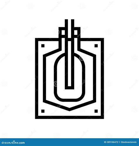 Blow Molding Materials Engineering Line Icon Vector Illustration Stock