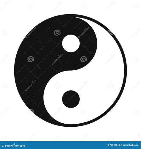 Ying Yang Icon Simple Style Stock Vector Illustration Of Japanese