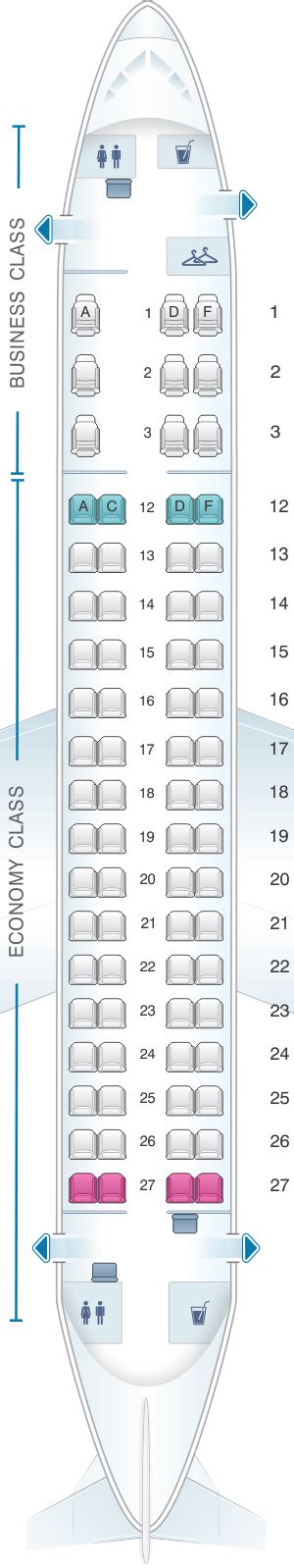 Seat Map Air Canada Embraer E175 Seating Charts China Southern