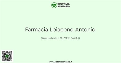 Farmacia Loiacono Antonio A Bari Ba Sistemasanitario It