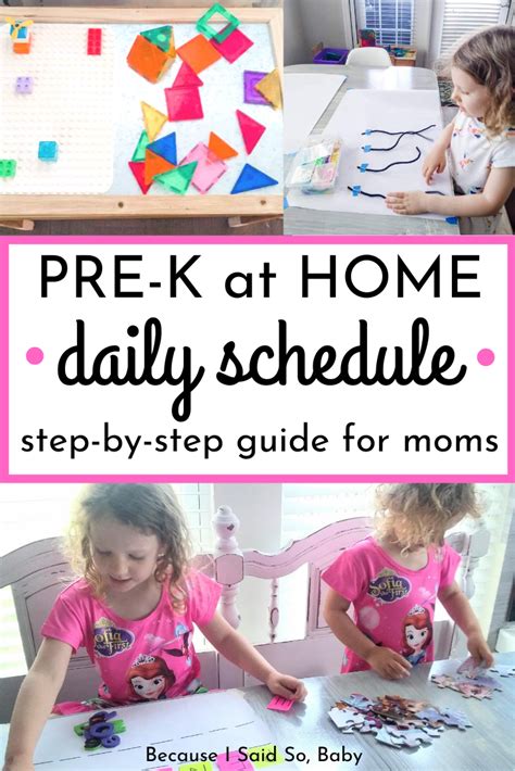 Daily Schedule For Pre K At Home Daily Routine For 4 Year Olds How