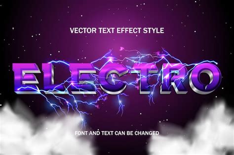 Premium Vector Electric Lightning Font Typography Lettering 3d