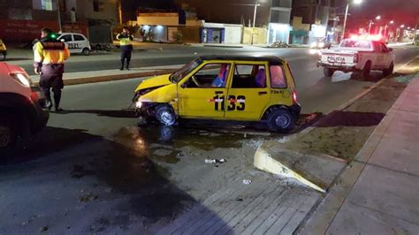 Taxista se accidentó por evitar atropellar a un perro en Chimbote