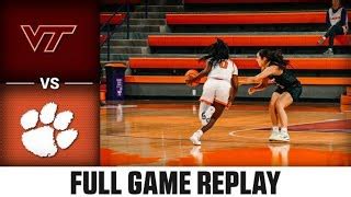 Virginia Tech Vs Clemson Full Game Replay Acc Womens