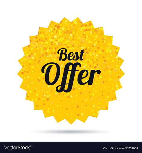 Best Offer Sign Icon Sale Symbol Royalty Free Vector Image