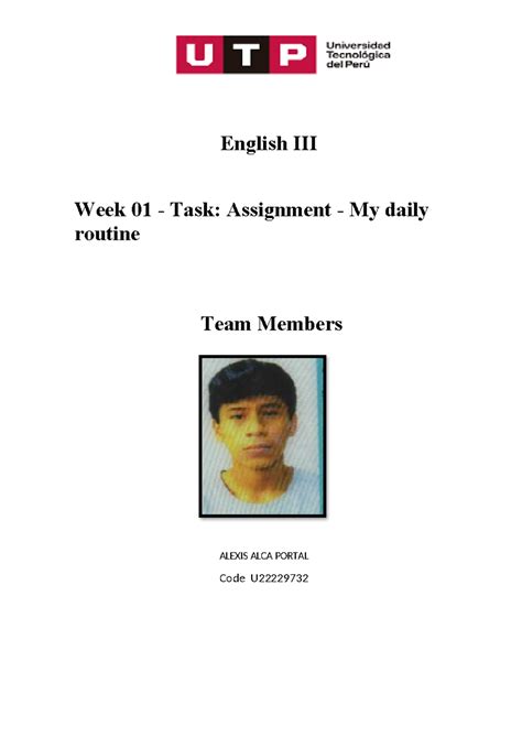 Tarea 1 Ingles 3 Ingles III English III Week 01 Task Assignment