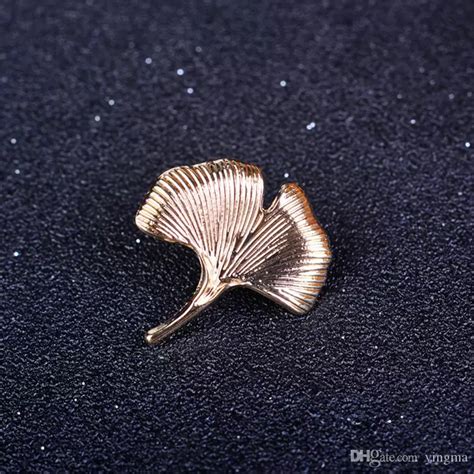 Mens Ginkgo Leaf Lapel Stick Brooch Pin For Suits Tuxedos Corsages