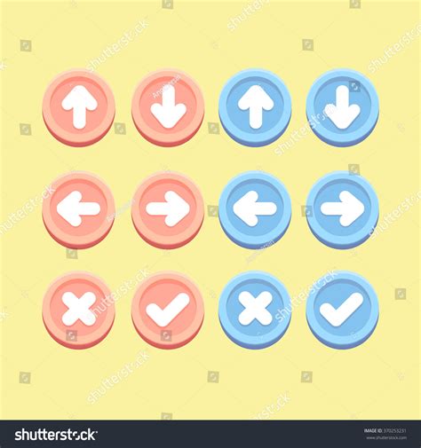 Icon Set Pastel Color Vector Illustration Stock Vector Royalty Free