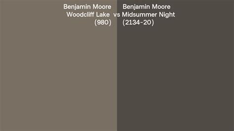 Benjamin Moore Woodcliff Lake Vs Midsummer Night Side By Side Comparison