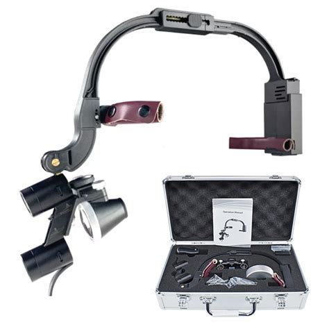 L Mpara De Cabeza LED Dental Lupa Binocular De Aumento Luz De 5W Faro