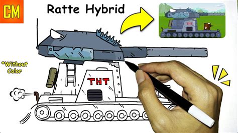 Cara Menggambar Tank Ratte Hybrid Gerand Kartun Tentang Tank Youtube