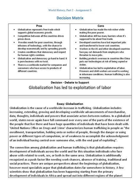 Globalization Debating Pros And Cons 2 Pdf