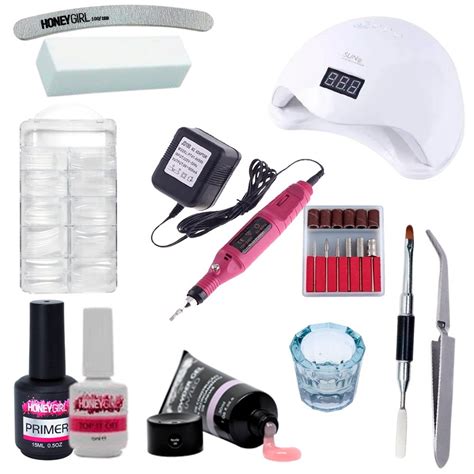 Kit De Unhas De Polygel Profissional Completo Cabine LED 48W E