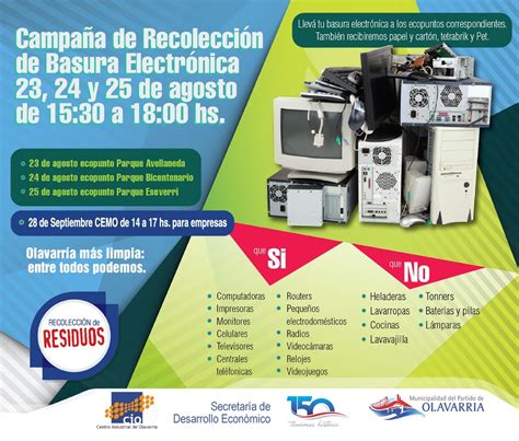 Campaña De Recolección De Basura Electrónica Municipalidad Del