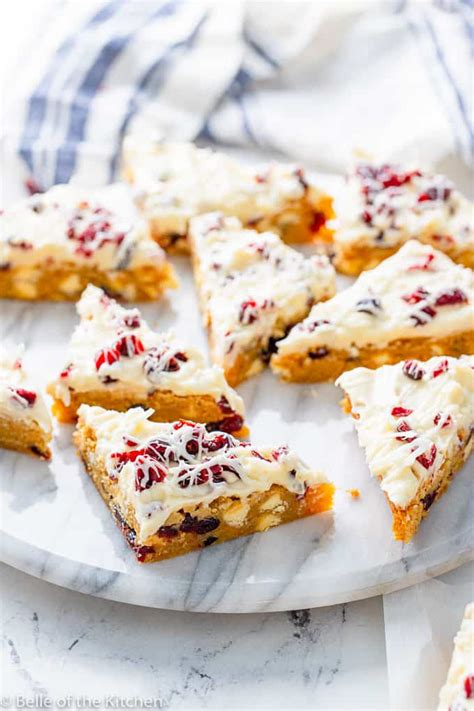 Cranberry Bliss Bars Starbucks Copycat Recipe Belle Of The Kitchen