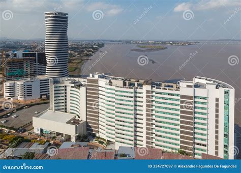 The Point Tower Skyscraper And Guayas River In Guayaquil Ecuador