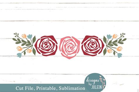 Rose Swag Svg Png Eps Sublimation Printable Clipart 439959 Cut