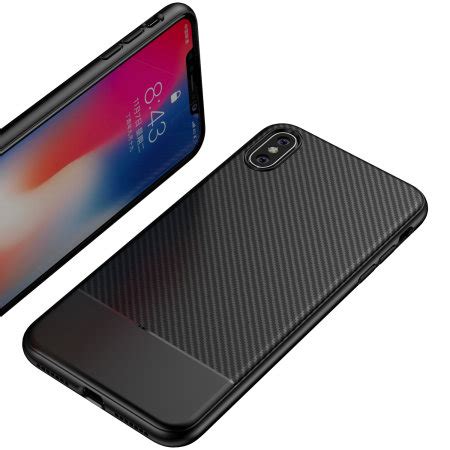 Olixar Carbon Fibre Apple Iphone Xs Max Case Black