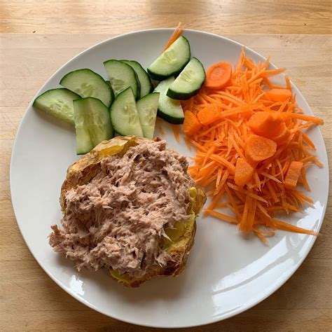 Tuna Mayo Jacket Potato For Lunch Put It In The Oven Then Forgot About