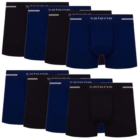 Kit Cueca Boxer Box Microfibra Selene Masculina Original Cueca