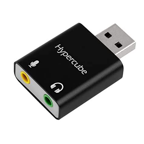 Hypercube Usb Audio Adapter External Stereo Sound Adapter Aluminum With