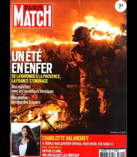 Photo Couverture Du Magazine Paris Match Du Jeudi 21 Juillet 2022