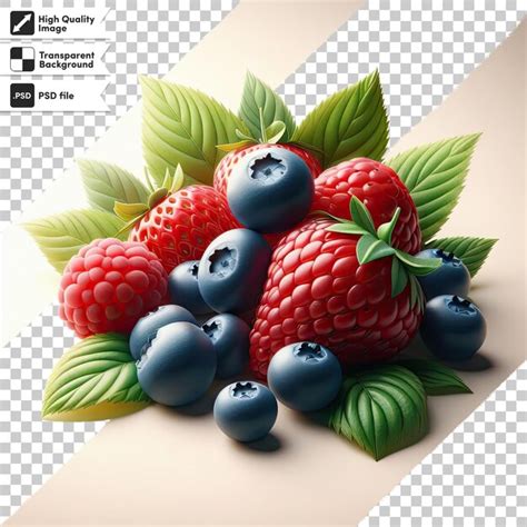 Premium Psd Psd Berries On Transparent Background