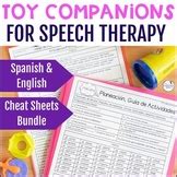 Play Based Speech Therapy Toy Companion Speech Therapy Cheat Sheets For