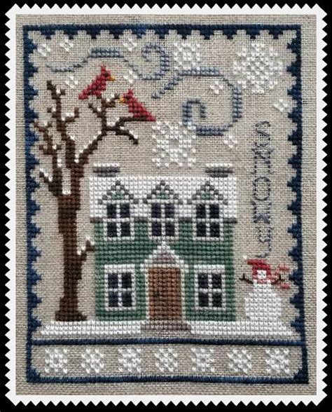 Winter House Trio Digital Pattern For Cross Stitch Cute And Quick To