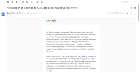 Google eliminará el 1 de diciembre las cuentas que no cumplan con este