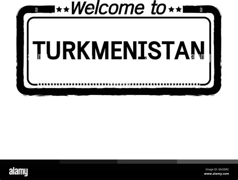 Welcome To TURKMENISTAN Illustration Design Stock Vector Image Art