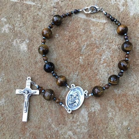 Religious Gift Auto Rosary St Joseph Decade Rosary Etsy