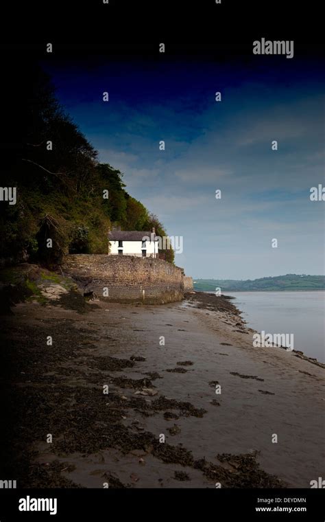 Dylan Thomas Boat House Laugharne Wales Uk Stock Photo Alamy