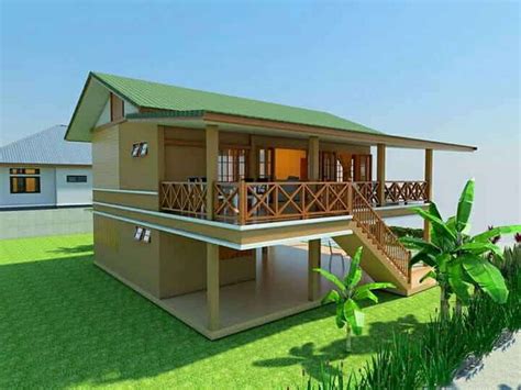 MyHousePlanShop Modern Thai Style House Plan With Two Bedrooms One