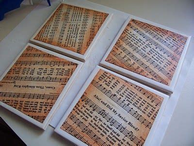 Coasters From Old Hymnal Pages Will Be In My House Someday Hymnal