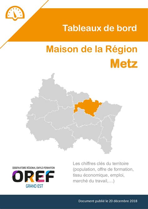 Tableau de bord de territoire Maison de la Région de Metz OREF