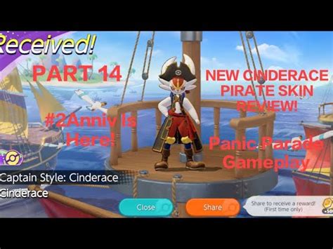 Pokemon Unite 2Anniv Gameplay Part 14 New Pirate Cinderace Skin