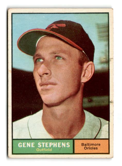 Topps Gene Stephens Baltimore Orioles Baseball Card Ebay