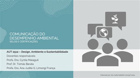 e Aulas da USP AUT 2512 Design e Comunicação Ambiental