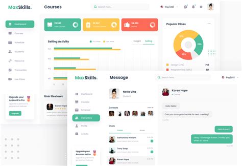 Maxskills Fresh Nature Online Learning Platform Dashboard Design