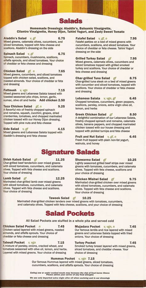 Aladdin's Eatery Menu, Menu for Aladdin's Eatery, McMurray, Pittsburgh - Urbanspoon/Zomato