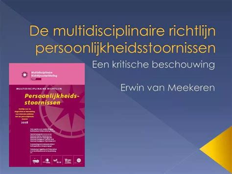 Ppt De Multidisciplinaire Richtlijn Persoonlijkheidsstoornissen