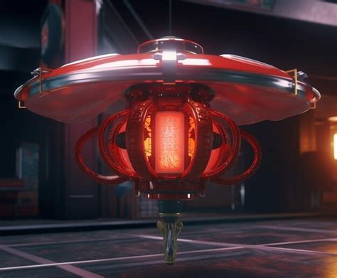 Premium Ai Image Red Alert Light In Protective Cage Aboard Generative Ai