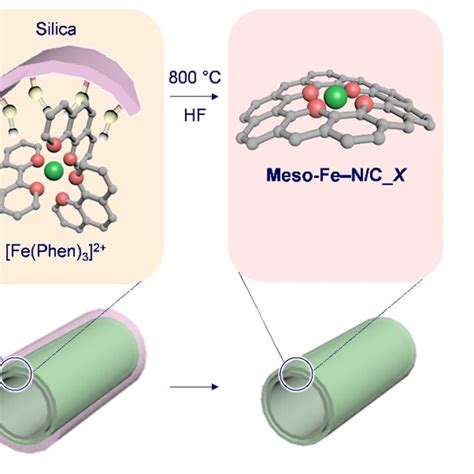 A Schematic Illustration For The Preparation Of Meso FeN C X