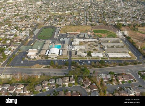 An aerial view of Newbury Park High School, Wednesday, Jan. 6, 2020, in Newbury Park, Calif ...