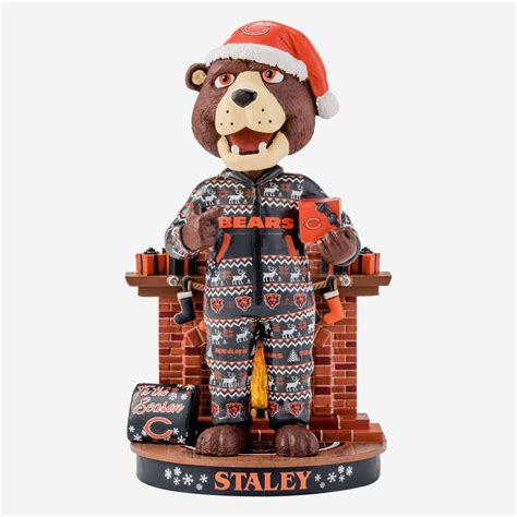 Staley Da Bear Chicago Bears Holiday Mascot Bobblehead FOCO